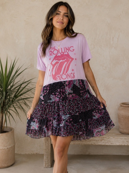 Dresses & Skirts - Rolling Stones Upcycled Dress ☮️ 🎸